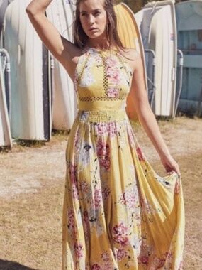 Jaase Boho Open Back Maxi Dress